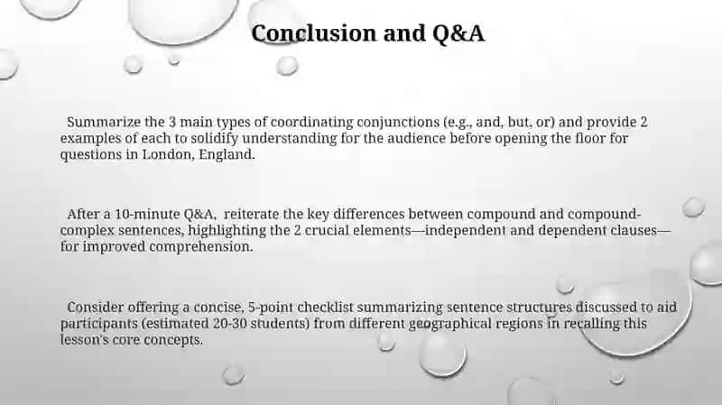 Compound Sentence Types of Coordination 3