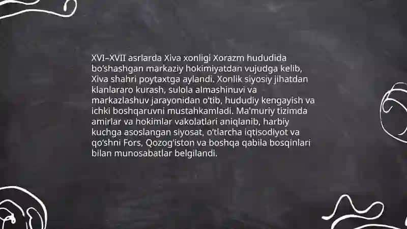 XVI-XVII asrlarda Xiva xonligi 3