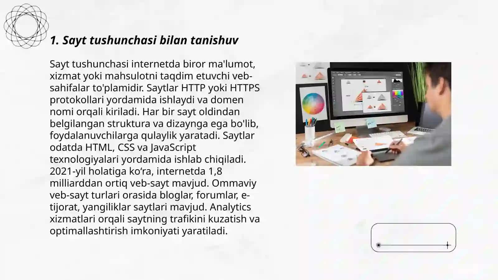 Sayt tushunchasi.Veb-sahifalar yaratish va uni tahrirlash 3