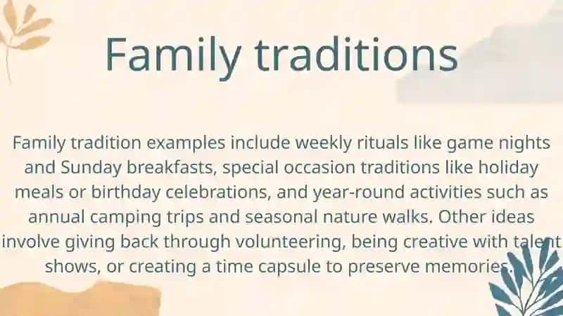 Family tradition 3