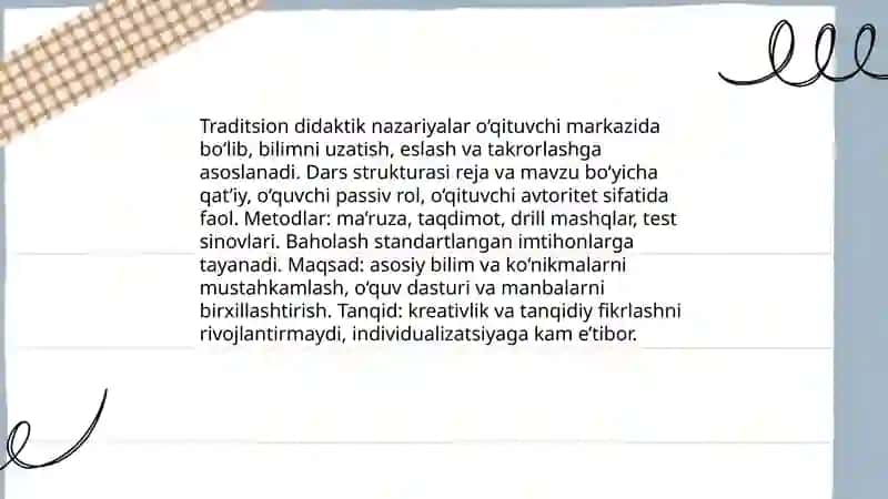 Didaktik nazariyalar va talim paradigmalari 3