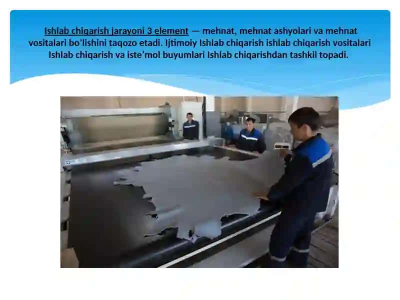 Ishlab chiqarish jarayoni va uning natijalari 3