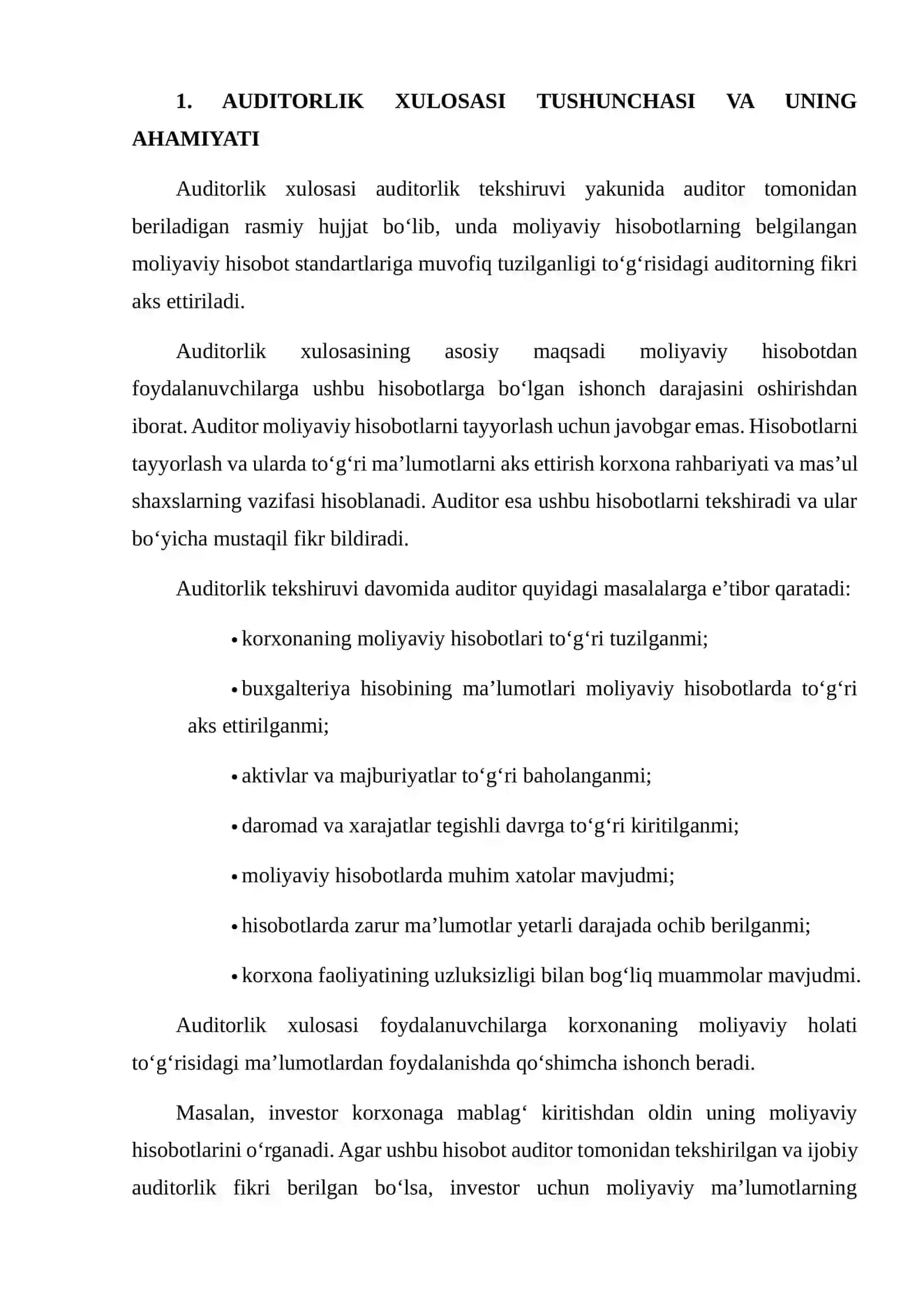 MOLIYAVIY HISOBOT BO‘YICHA AUDITORLIK XULOSALARI 3