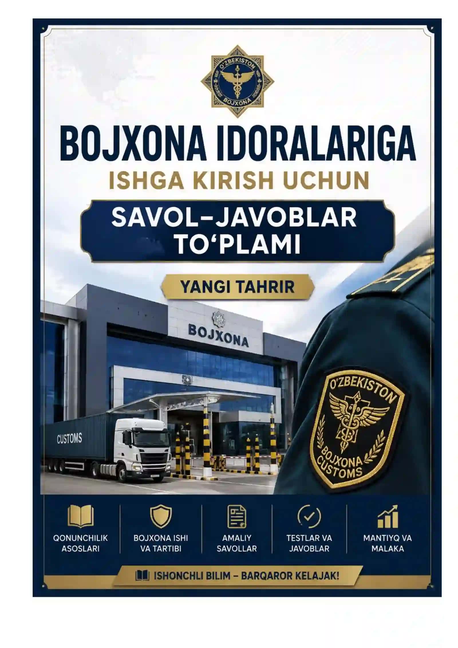 Bojxona psixologik test savollari javoblari bilan 3