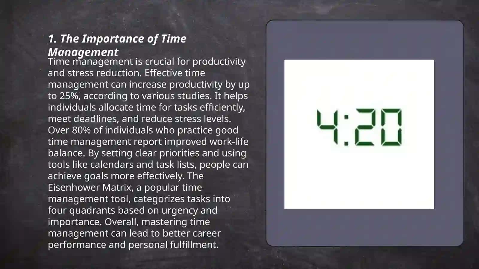 The value of time 3