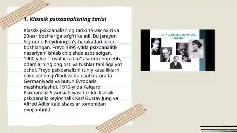 Klassik psixoanaliz va uning modifikatsiyalari 3
