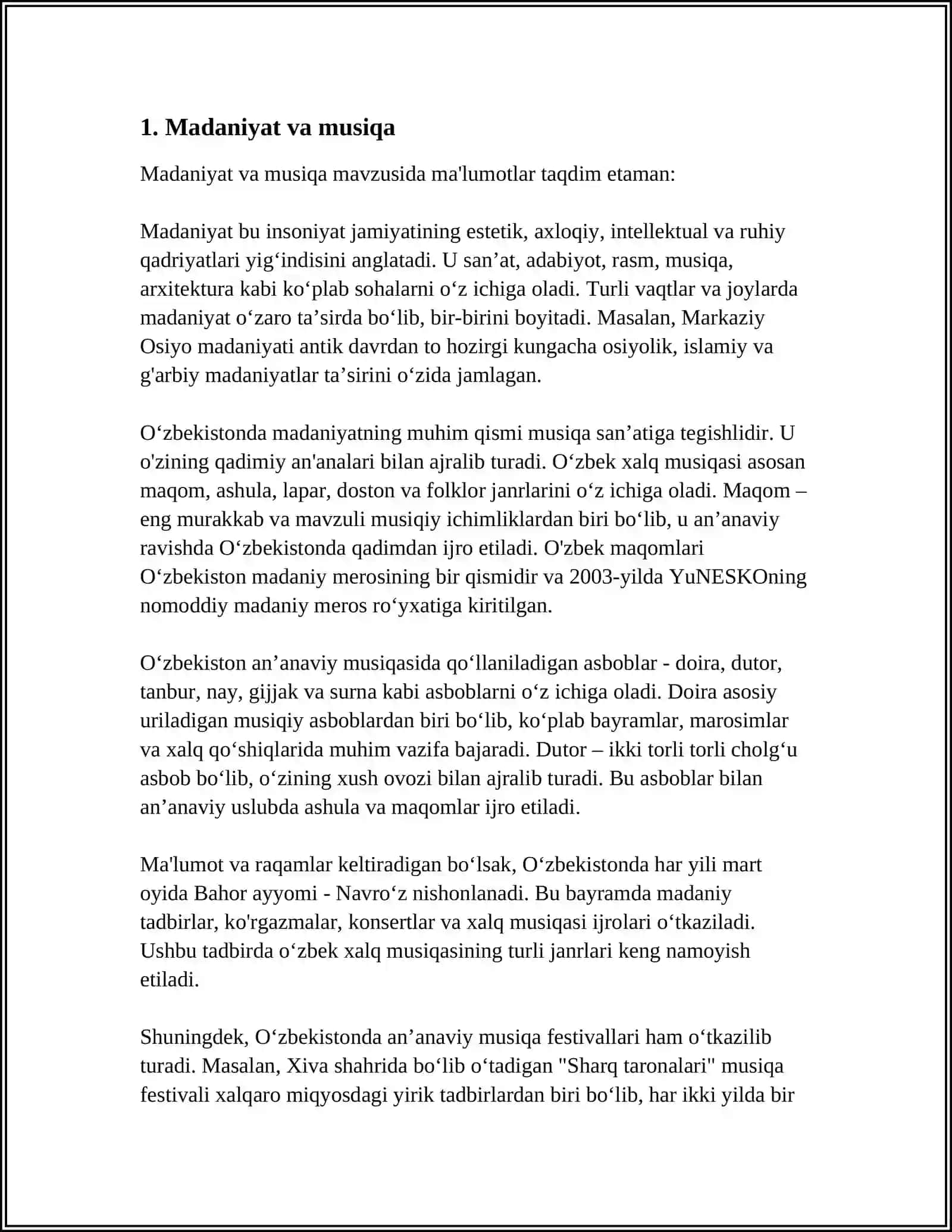 MUSIQA MADANIYATI 3
