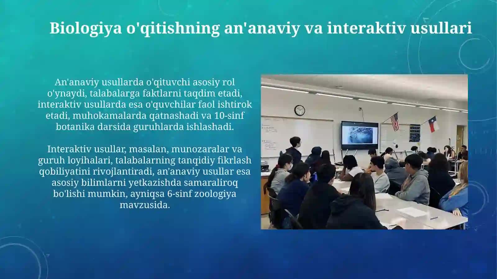 Biologiya oʻqitish metodikasi fanidan taqdimot 3