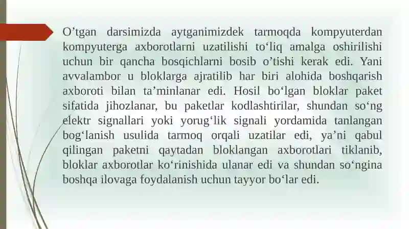 Kompyuter tarmoqining Muloqot Etalon Modeli 3