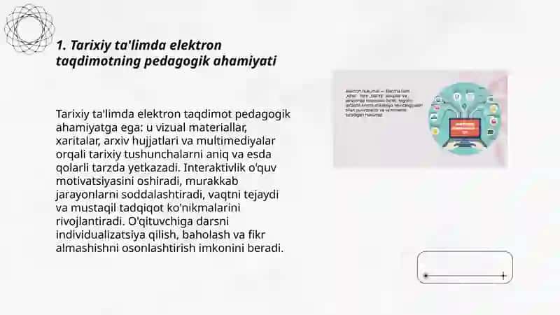Tarixiy talimda elektron taqdimot 3