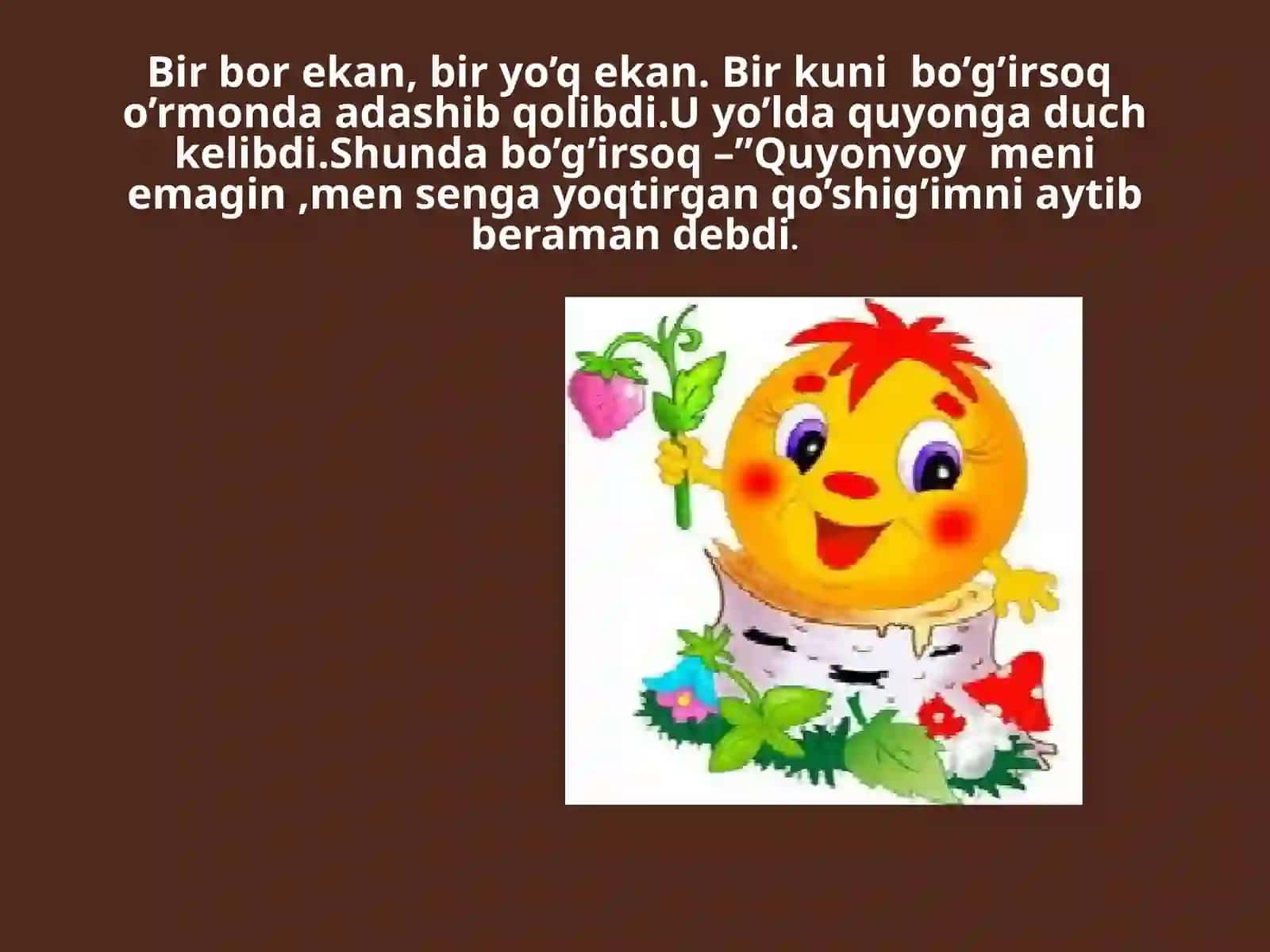 Bo’g’irsoq ertagi. Sanoqvatartibsonlar 3