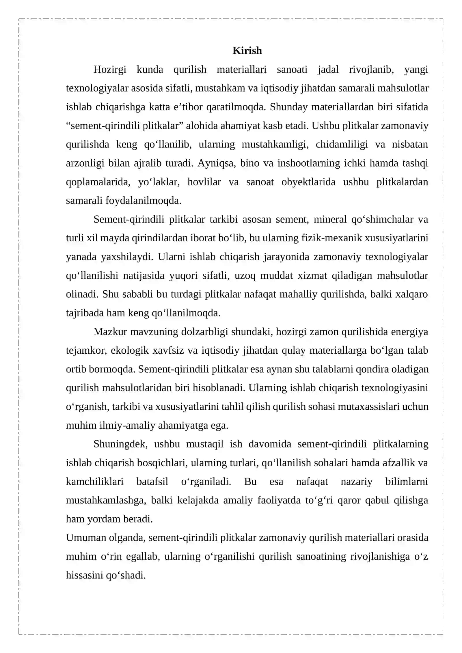Sement –qirindili plitkalar 3