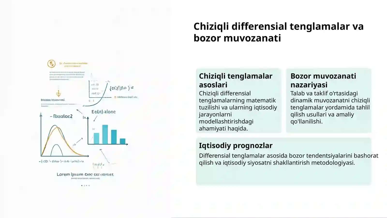 Iqtisod dinamikasida differensial tenglamalar 3