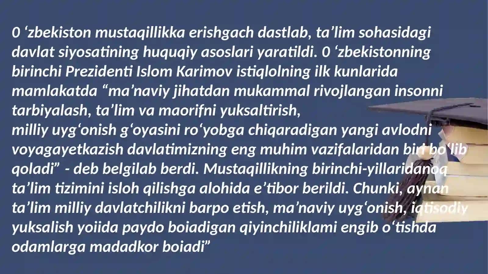 Yangi Oʻzbekistonda taʼlim tizimidagi islohotlar 3