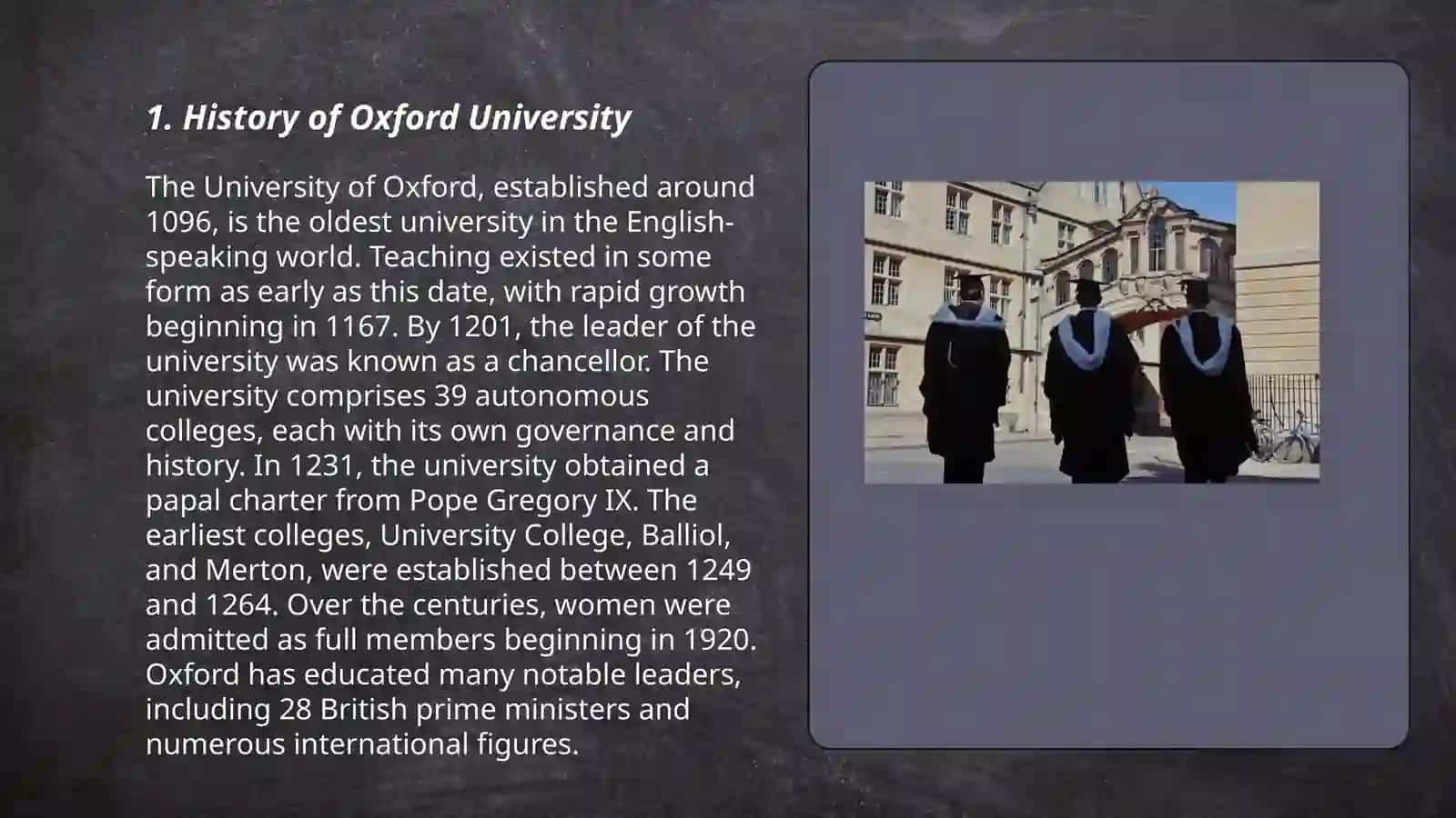 Slayd: Oxford universiteti tarixi 3