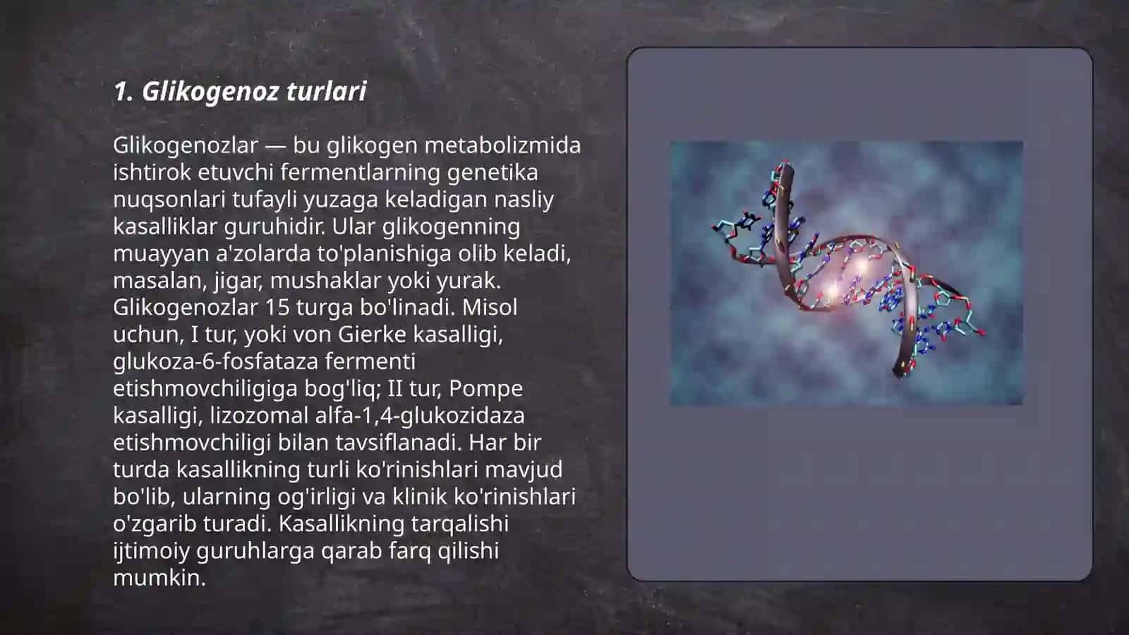 Genetik kasallik. Glikogenoz 3