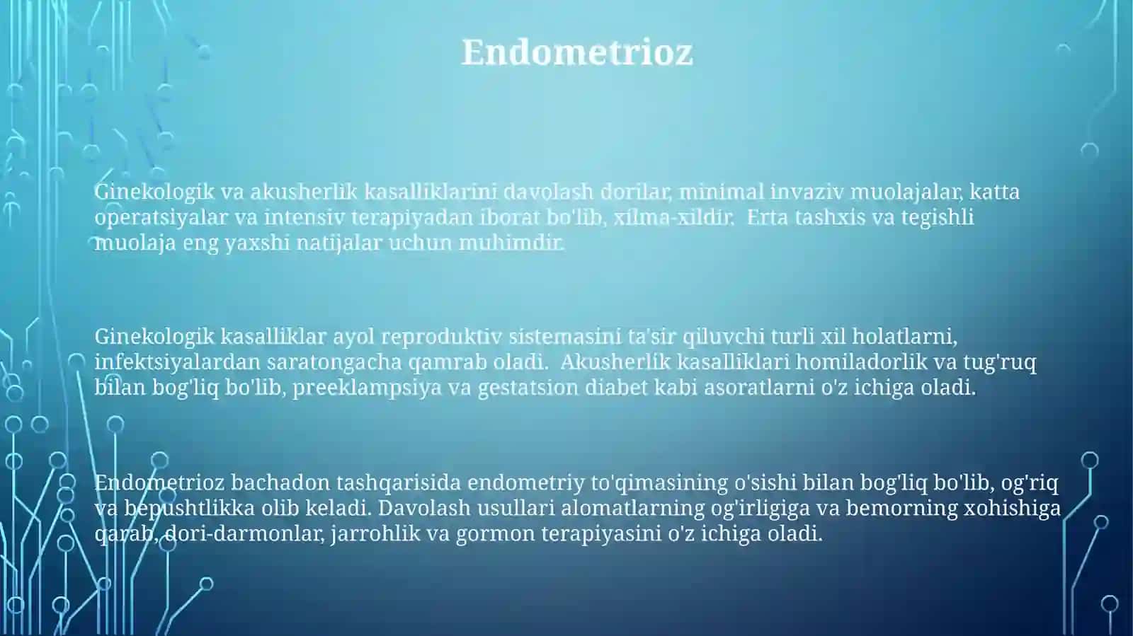 Akusherlik va Ginekologiya 3