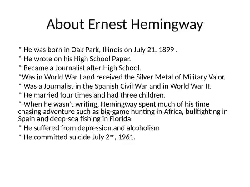 The Life and Works of Ernest Hemingway 3