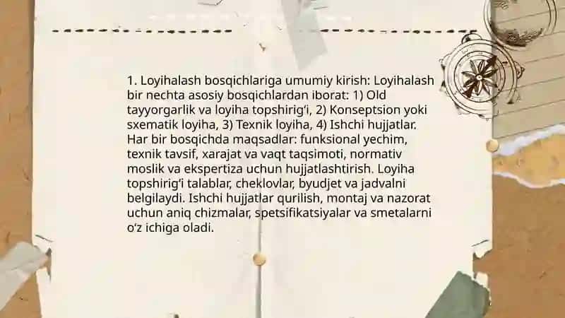 Loyihalash bosqichlari 3