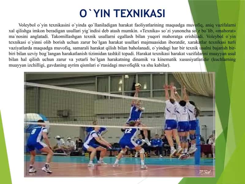 Voleybol o'yinida to'pni boshqarish. 3