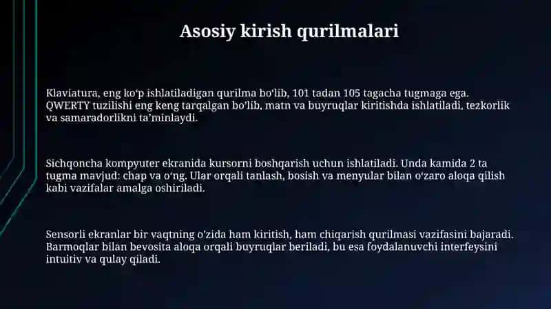 Kiritish qurilmalari 3