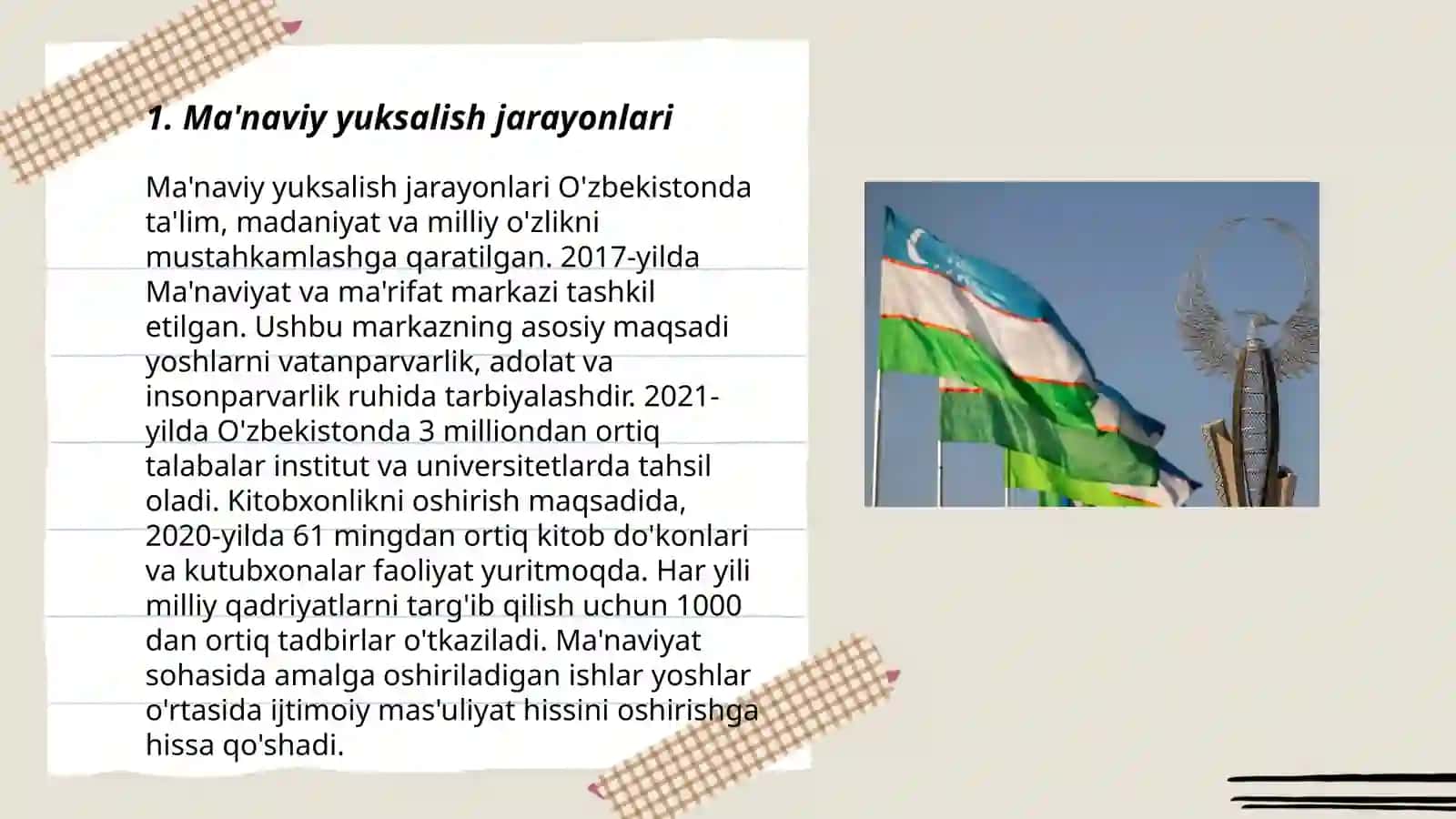 Ma'naviy yuksalish jarayonlari 3