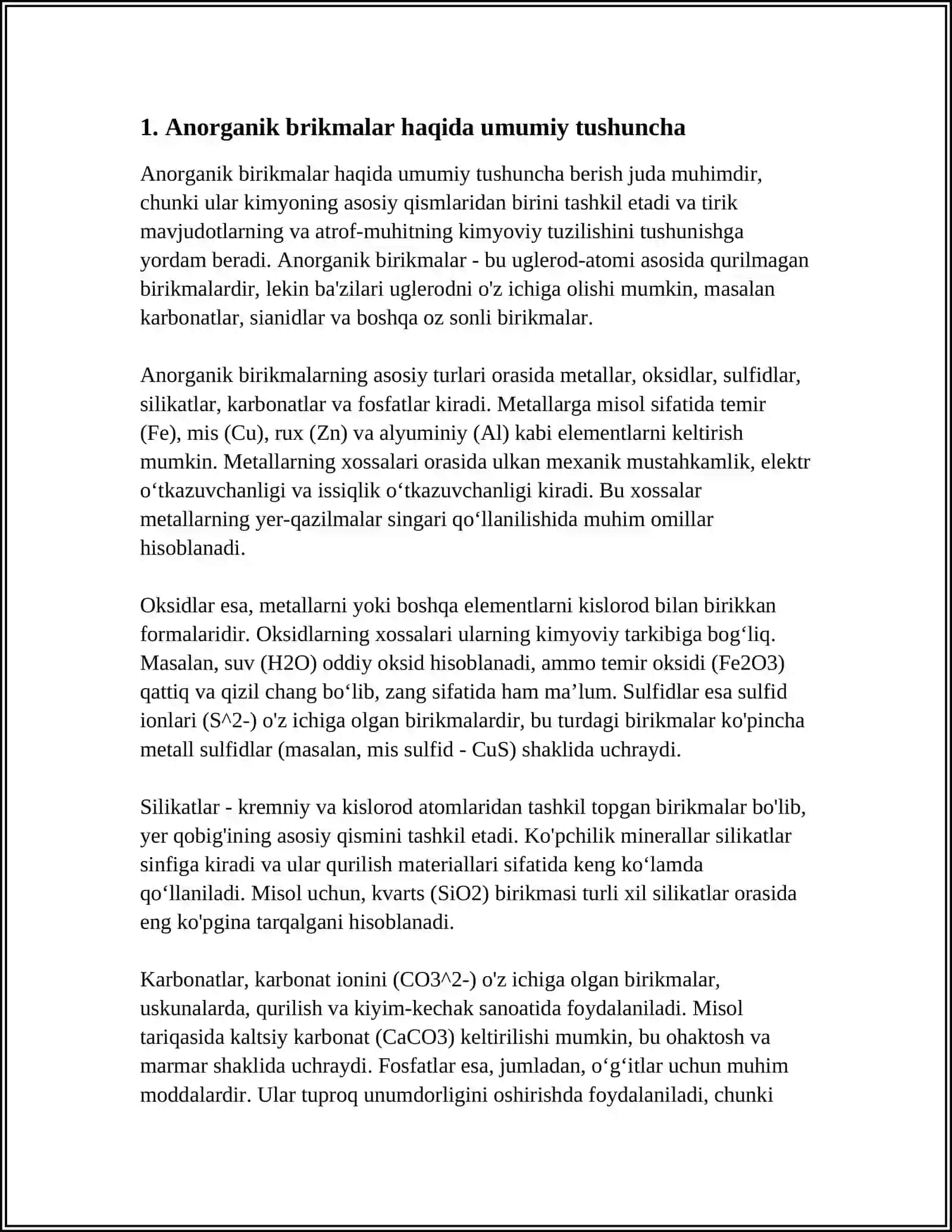 ANORGANIK BRIKMALARNI EG MUHUM SINIFLARI 3