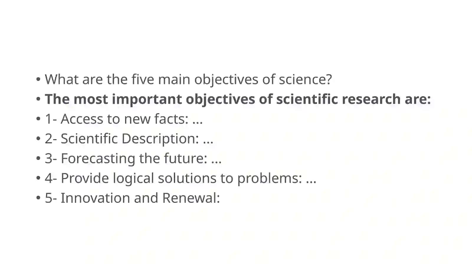 The object and tasks of science 3