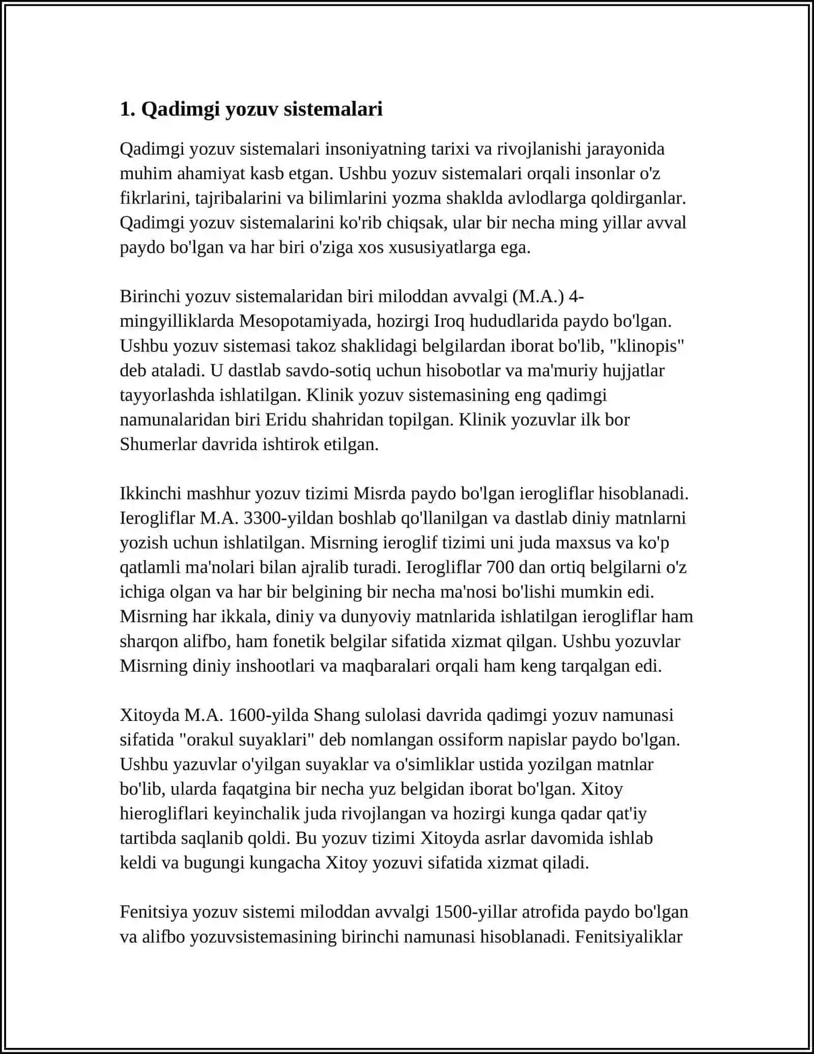 QADIMGI YOZUVLAR TARIXI 3