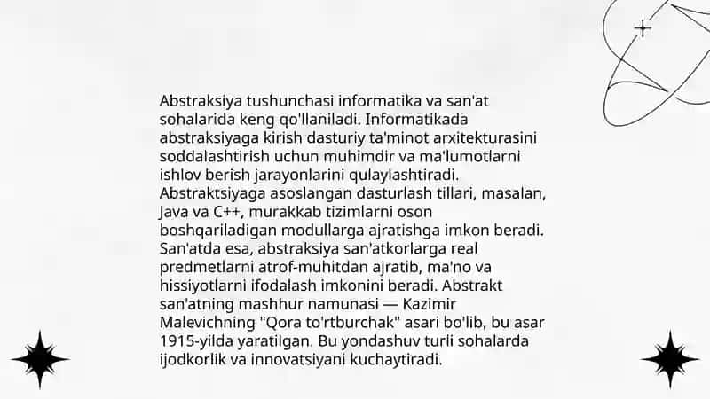 Abstraksiya tushunchasi 3
