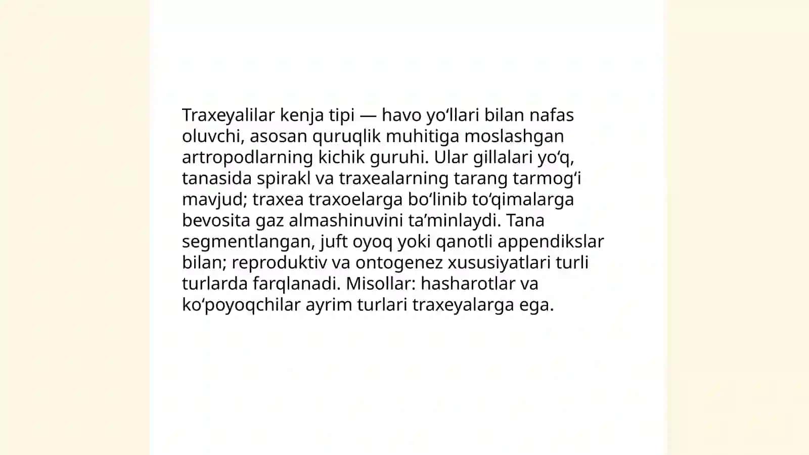 Traxeyalilar kenja tipi 3