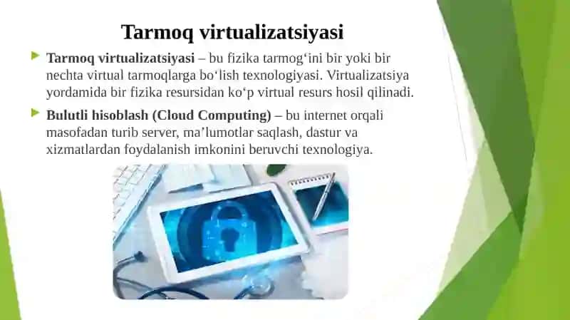 Tarmoqning virtualizatsiyasi va bulutli hisoblash texnologiyalari 3