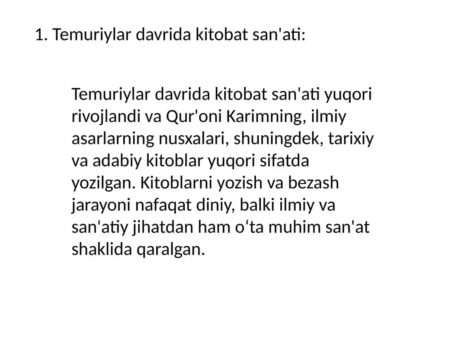 Temuriylar davrida kitob san'ati va ilmiy markazlar 3