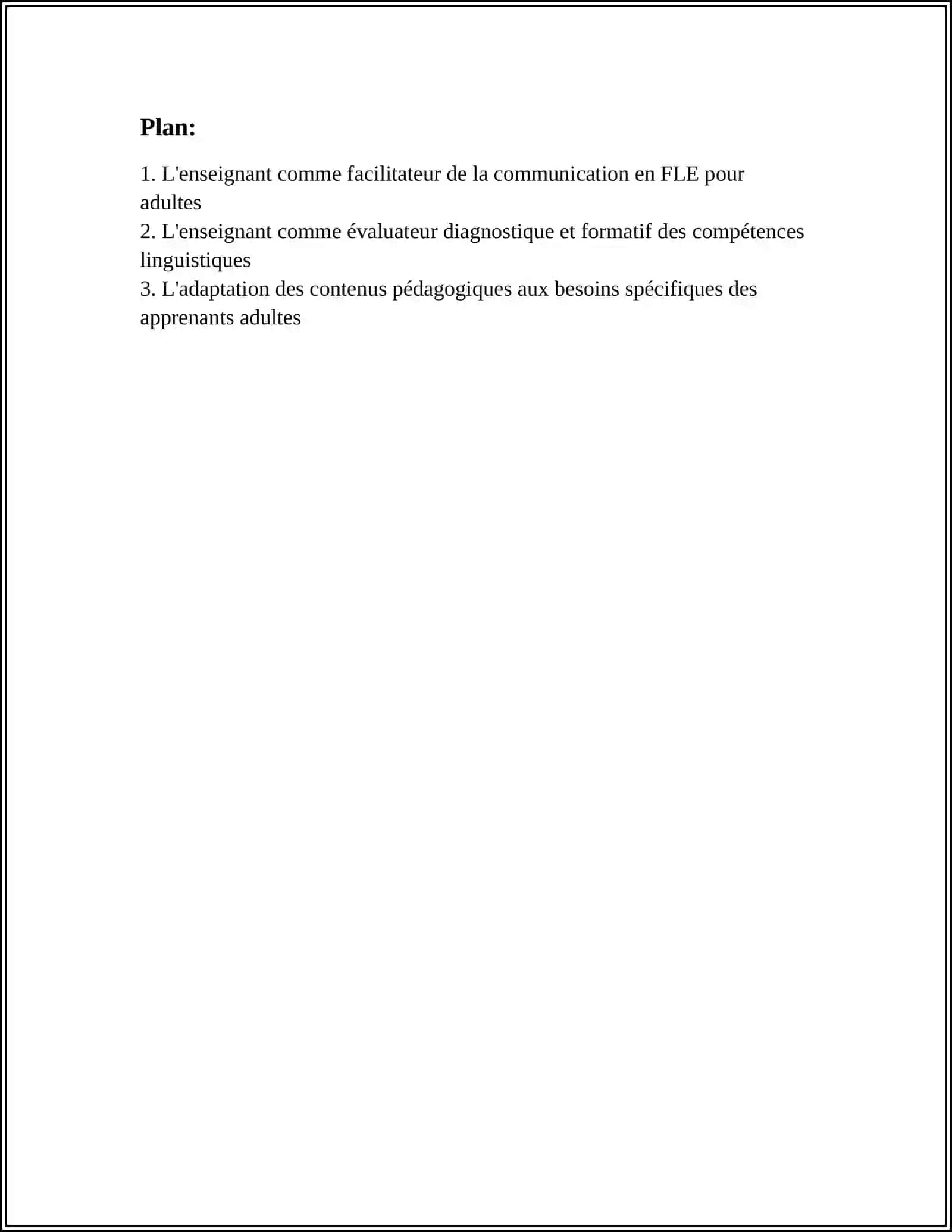 LE RÔLE DE L’ENSEIGNANT DANS LA CLASSE DE FLE POUR ADULTES 3