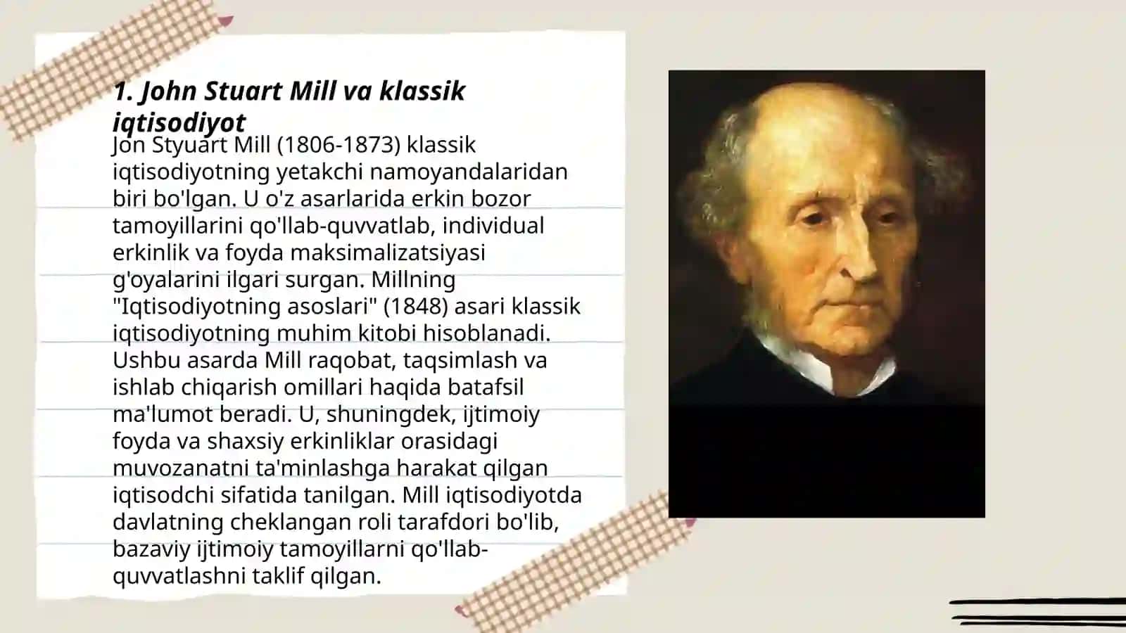 John Stuart Mill va klassik iqtisodiyot 3