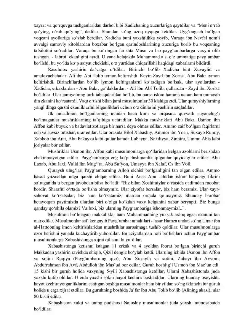 ISLOM DINI TARIXI VA MOHIYATI REFERAT 3