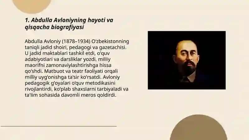 Abdulla Avloniy hayoti va pedagogik faoliyati 3