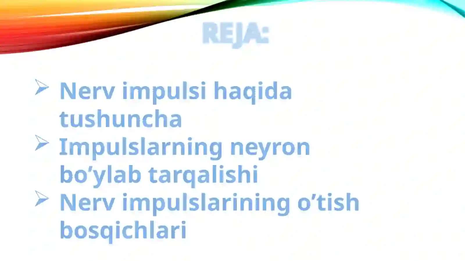 Nayron impulslarining o'tish mexanizmlari 3
