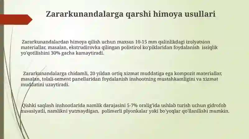 Qishki saqlashda ishlatiladigon innavatsion materiallar mexanizmlar 3