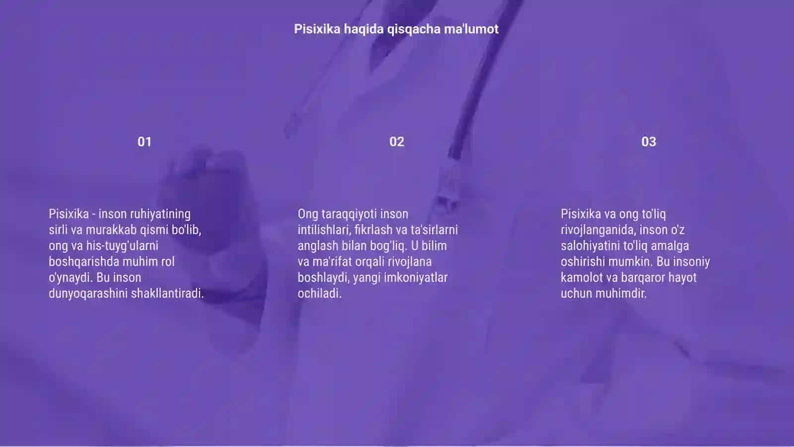 Pisixika va ong taraqqiyoti 3