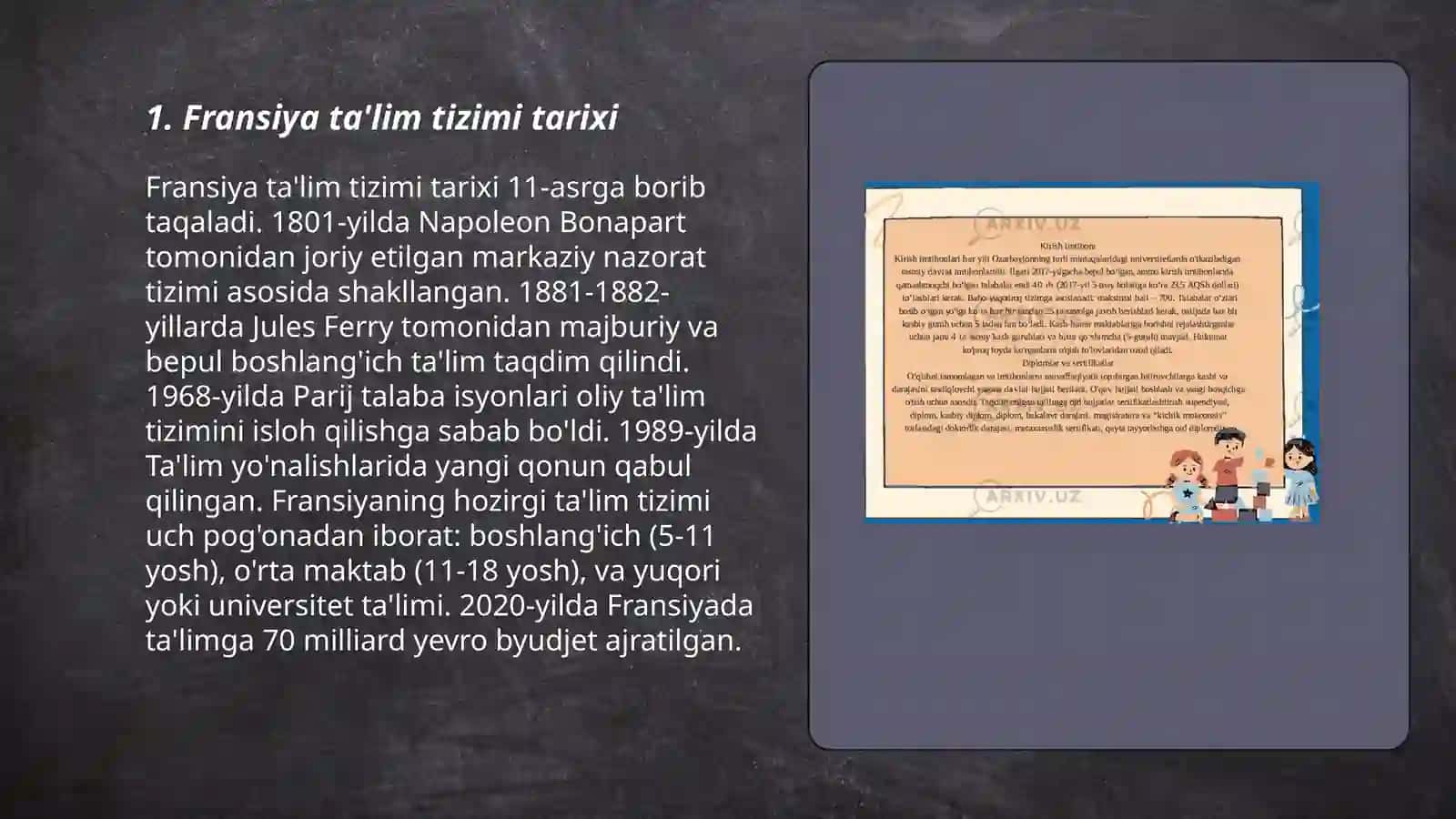 Fransiya ta'lim tizimi tarixi 3