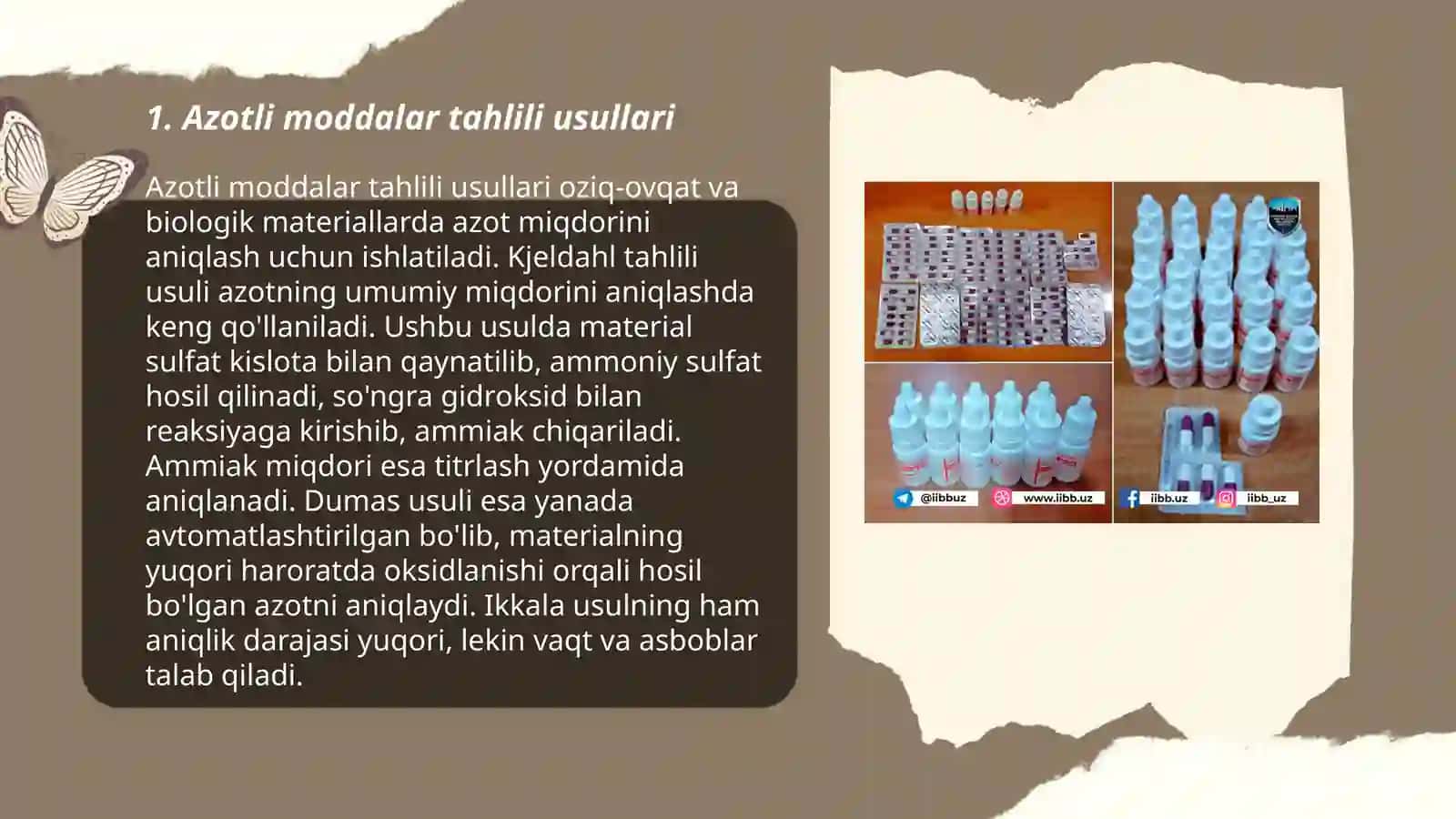 Azotli moddalar tahlili usullari 3