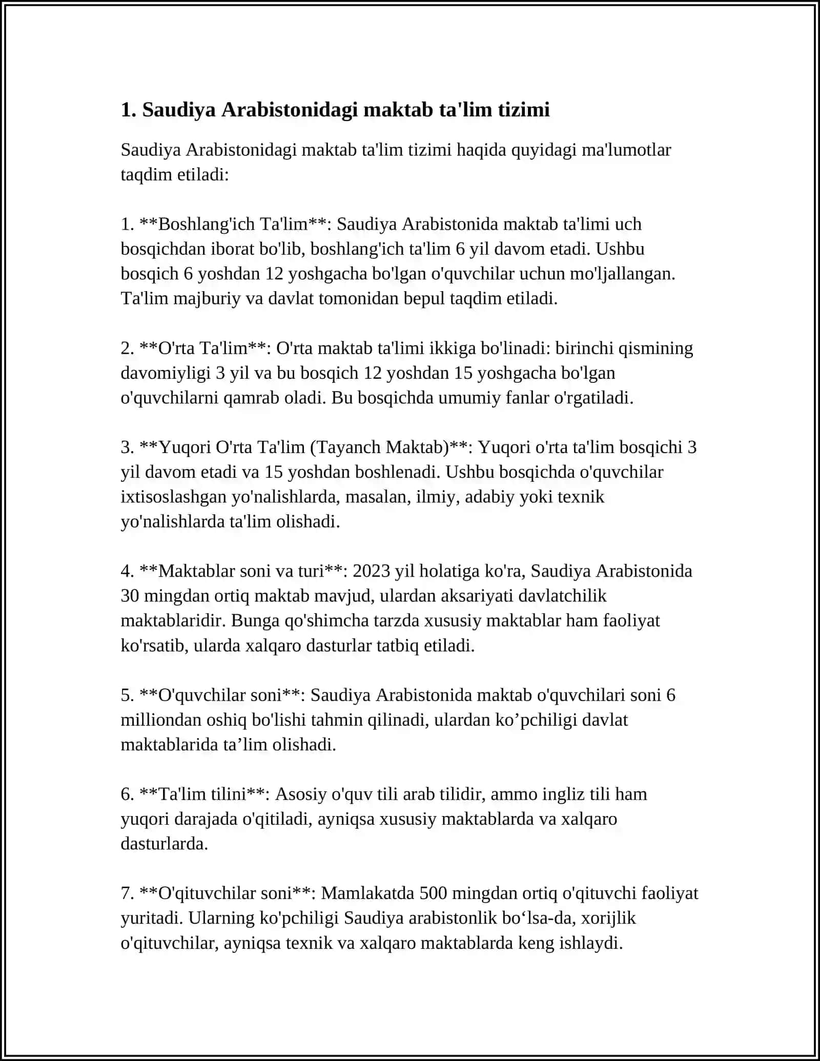 SAUDIYA ARABISTONI TA'LIM TIZIMI 3