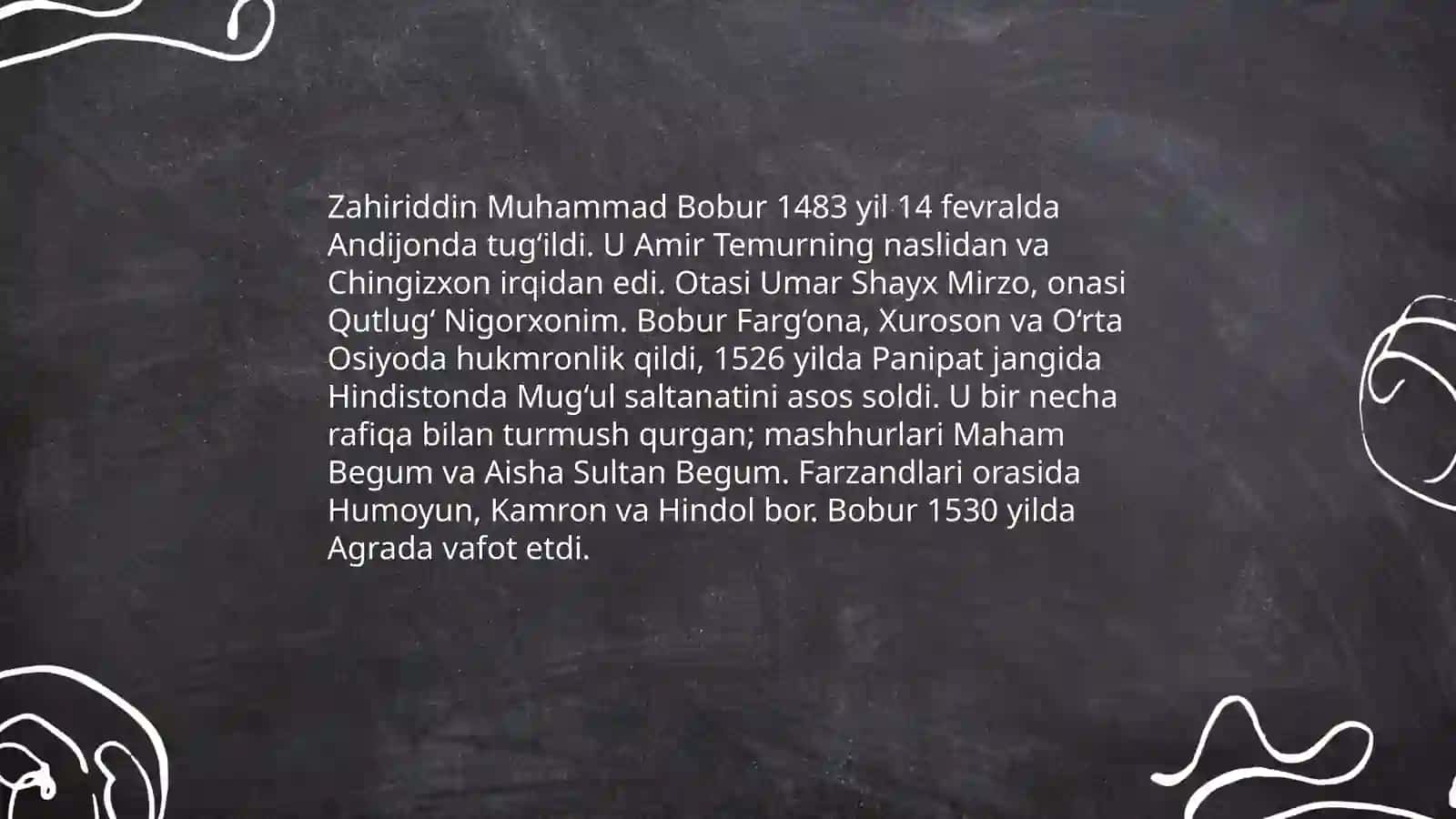 Zahiriddin Muhammad Bobur va Boburnoma 3