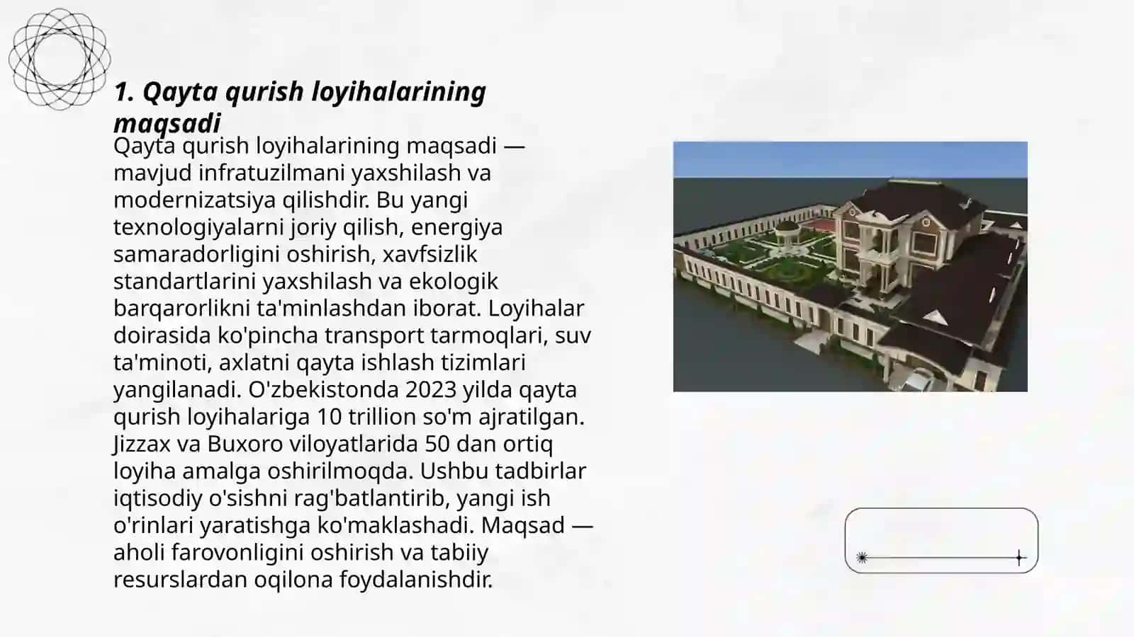 Qayta qurish loyihalarining hususiyatlari 3