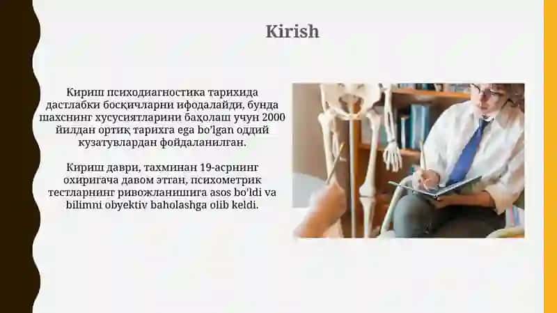 Psixodiagnostika fanining tarixi (Psychodiagnostics History) 3