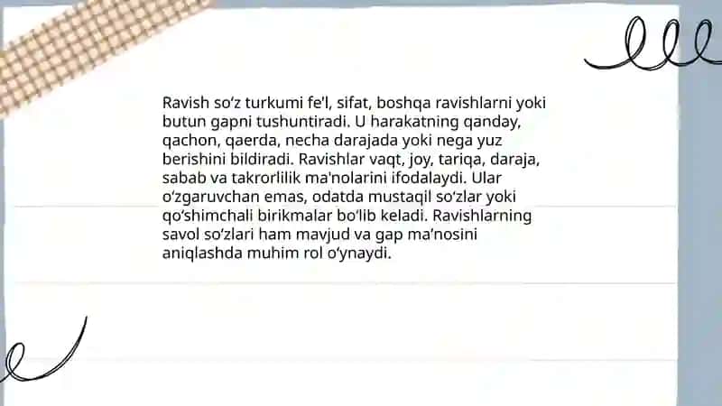 Ravish so'z turkumi 3