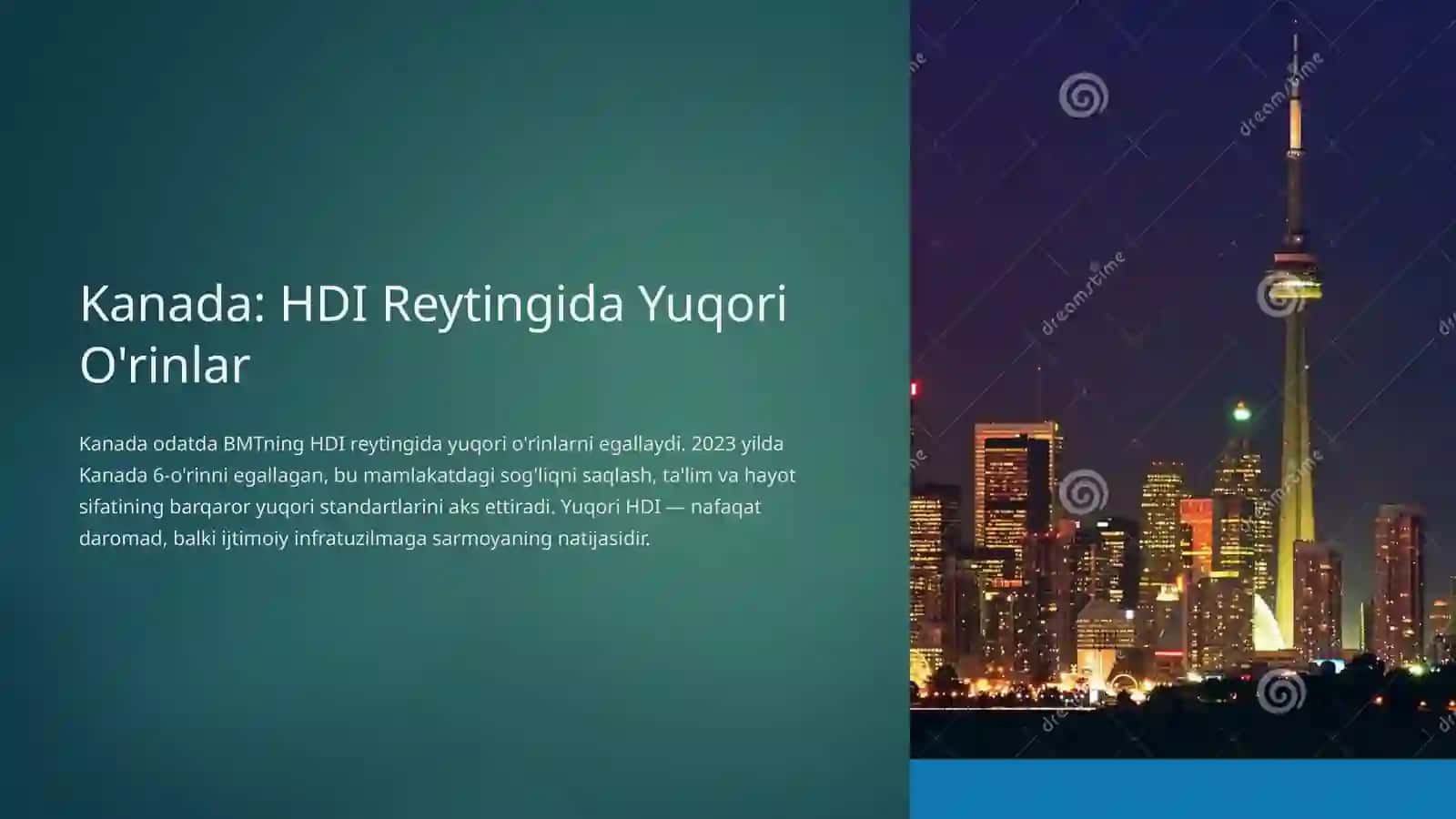 Kanada: YaIM va Inson Taraqqiyoti Indeksi (HDI) O'rtasidagi Bog'liqlik 3