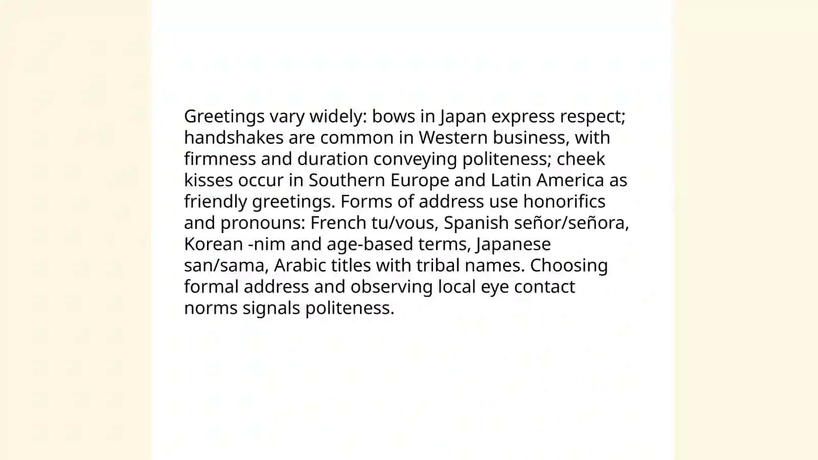 Politeness in Different Cultures 3