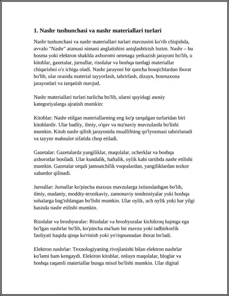 Nashrlar To'g'risida Umumiy Tushunchalar 3